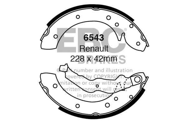 Brake Shoe Set (6543)