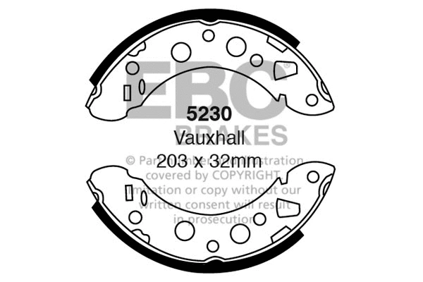 Brake Shoe Set (5230)