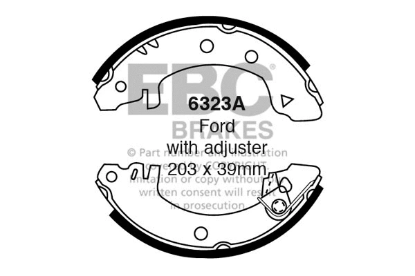Brake Shoe Set (6323A)