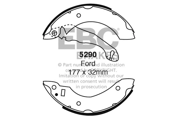Brake Shoe Set (5290)