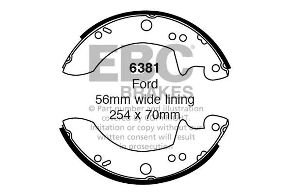Brake Shoe Set (6381)