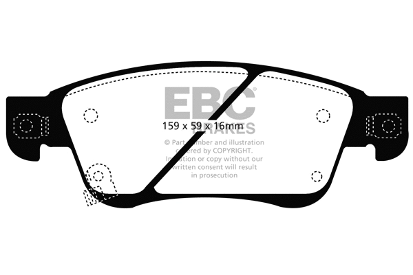 Brake Pad Set, disc brake (DP1807)