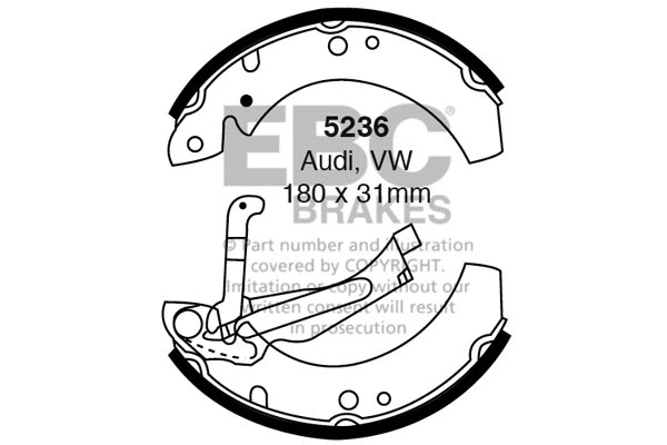 Brake Shoe Set (5236)