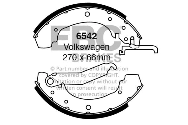 Brake Shoe Set (6542)