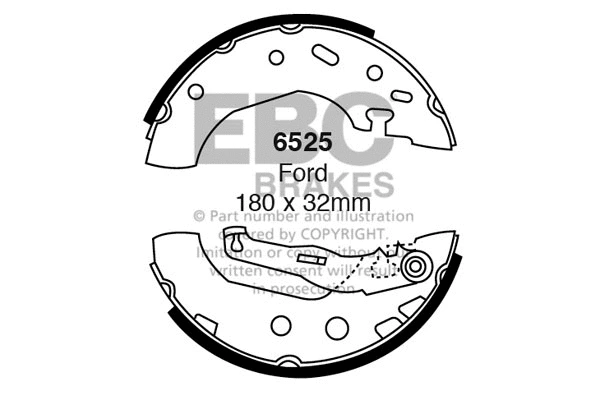 Brake Shoe Set (6525)