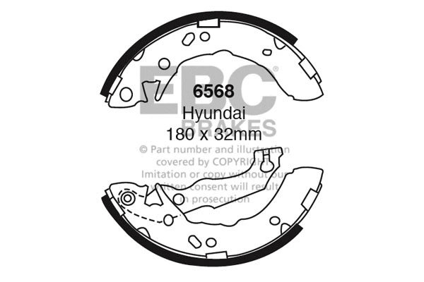 Brake Shoe Set (6568)