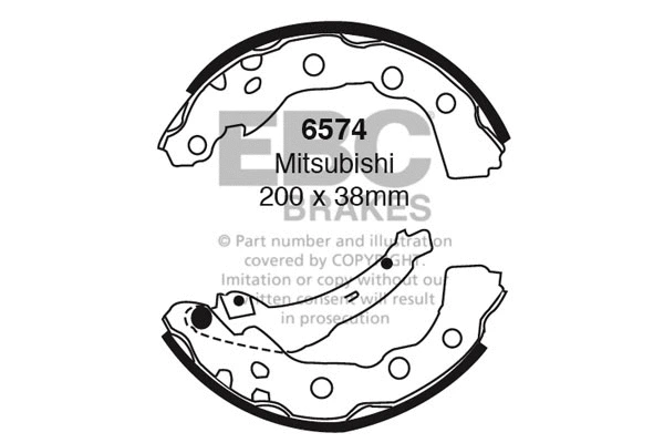 Brake Shoe Set (6574)