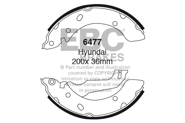 Brake Shoe Set (6477)