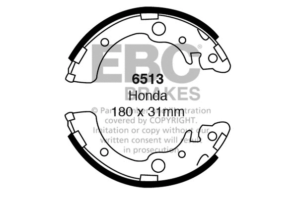 Brake Shoe Set (6513)