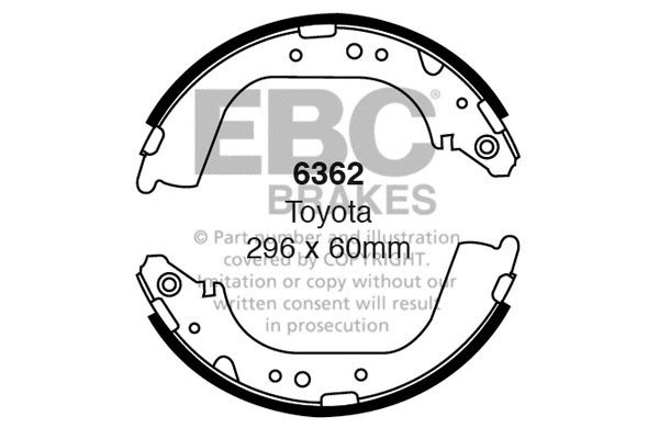 Brake Shoe Set (6362)