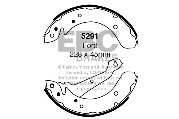 Brake Shoe Set (5291)