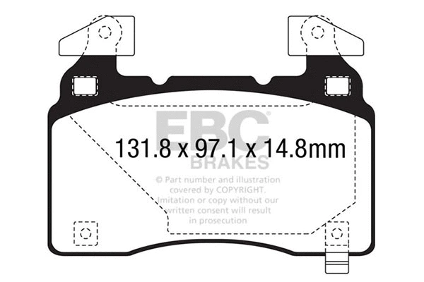 Brake Pad Set, disc brake (DP43028R)