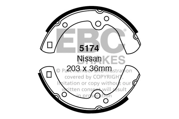 Brake Shoe Set (5174)