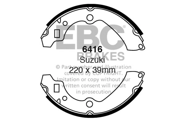 Brake Shoe Set (6416)