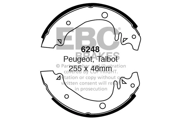Brake Shoe Set (6248)