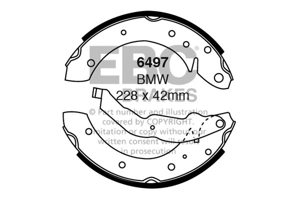 Brake Shoe Set (6497)