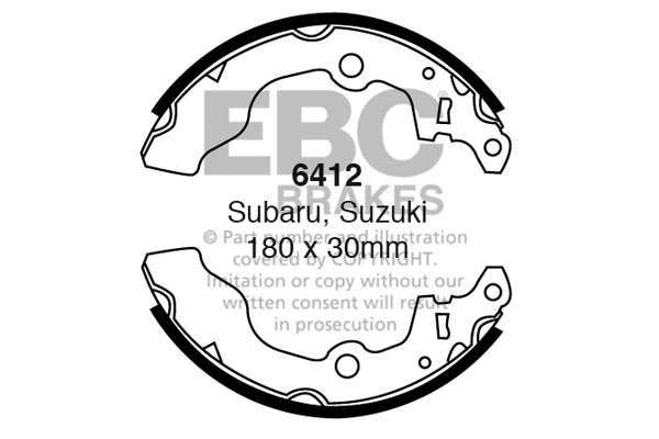 Brake Shoe Set (6412)