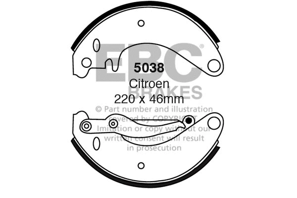 Brake Shoe Set (5038)