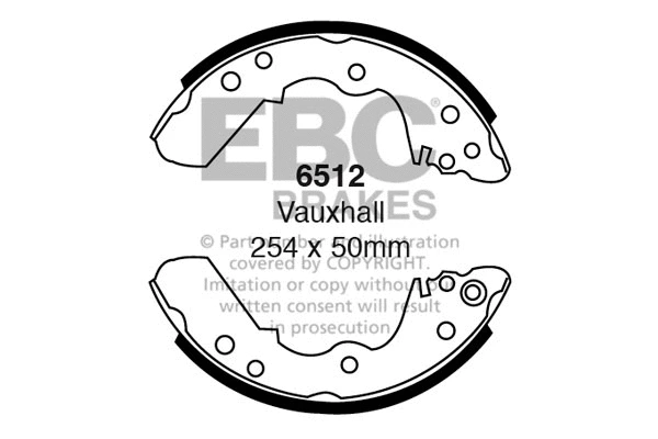 Brake Shoe Set (6512)
