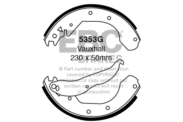 Brake Shoe Set (5353G)