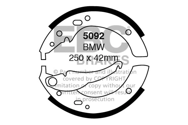 Brake Shoe Set (5092)