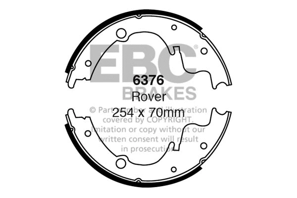 Brake Shoe Set (6376)