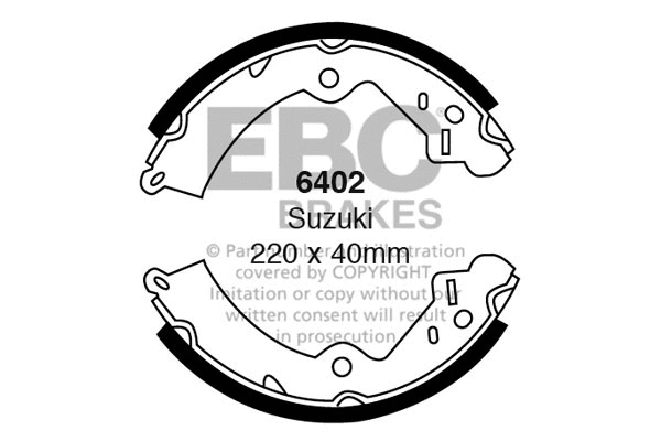 Brake Shoe Set (6402)