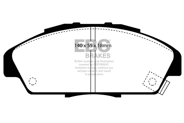 Brake Pad Set, disc brake (DP818)