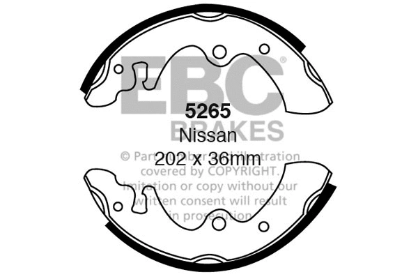 Brake Shoe Set (5265)