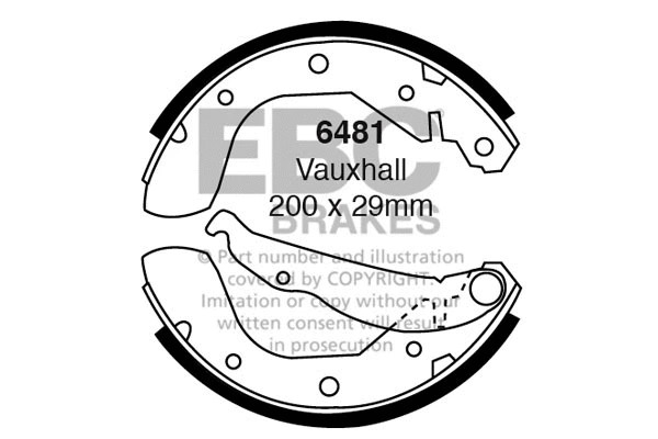Brake Shoe Set (6481)