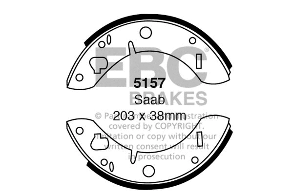 Brake Shoe Set (5157)