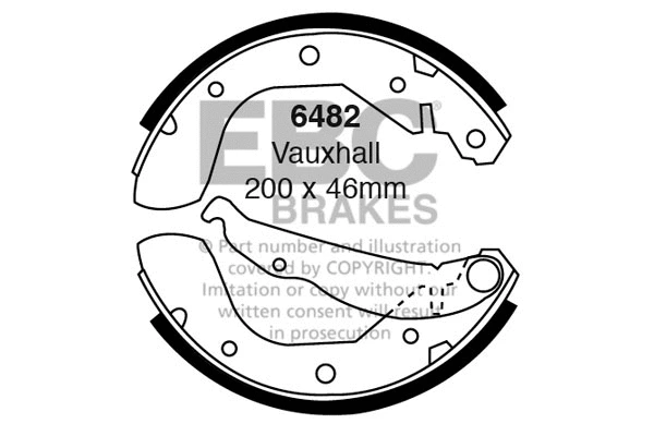 Brake Shoe Set (6482)