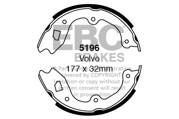 Brake Shoe Set (5196)