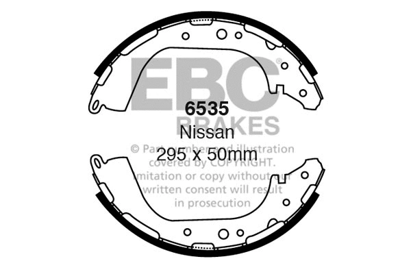 Brake Shoe Set (6535)