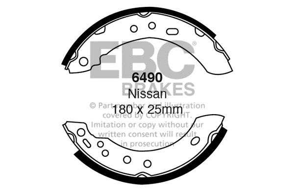 Brake Shoe Set (6490)