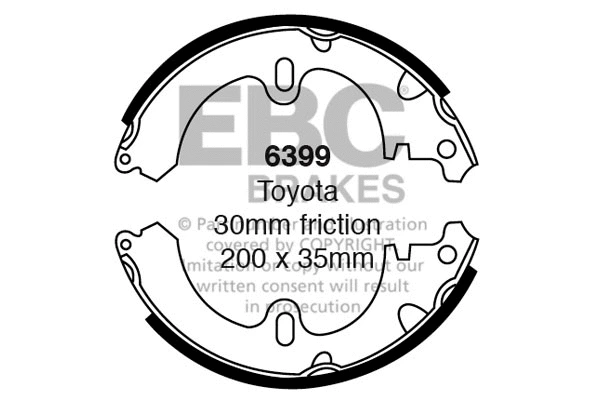Brake Shoe Set (6399)