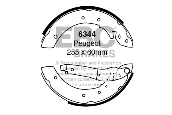 Brake Shoe Set (6344)