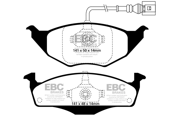 Brake Pad Set, disc brake (DP1432)