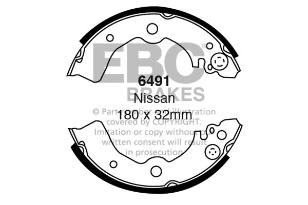 Brake Shoe Set (6491)