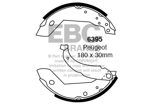 Brake Shoe Set (6395)