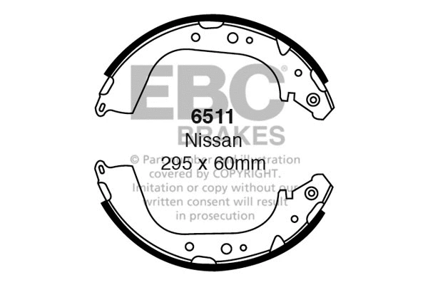 Brake Shoe Set (6511)