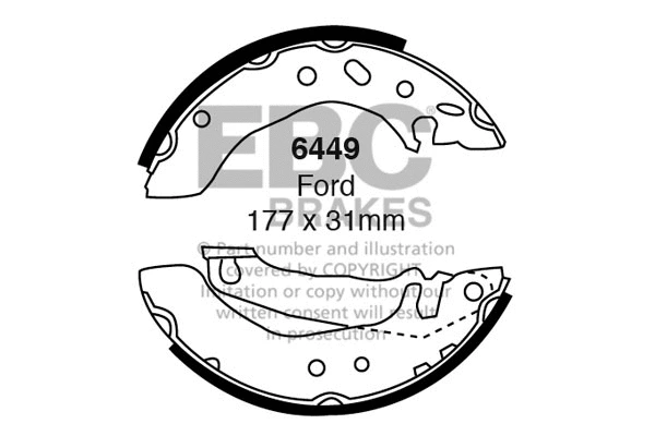 Brake Shoe Set (6449)