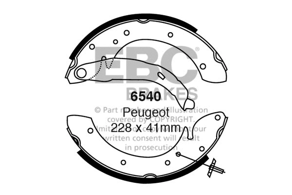 Brake Shoe Set (6540)
