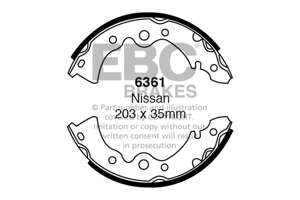 Brake Shoe Set (6361)