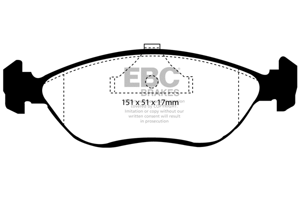 Brake Pad Set, disc brake (DP989)