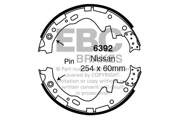 Brake Shoe Set (6392)