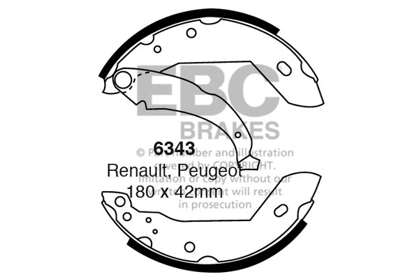 Brake Shoe Set (6343)