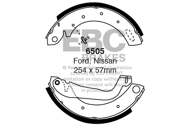 Brake Shoe Set (6505)