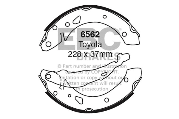 Brake Shoe Set (6562)