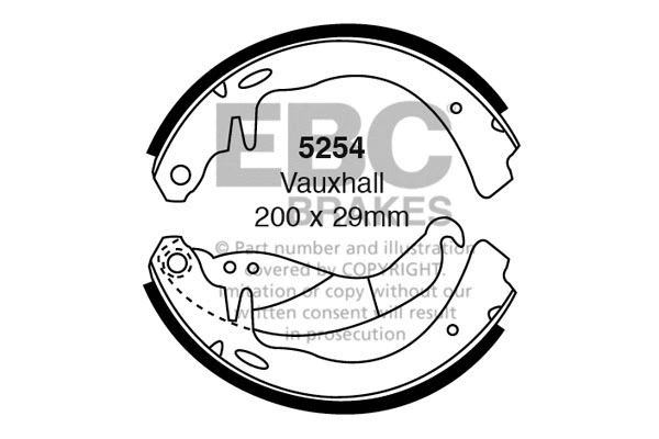 Brake Shoe Set (5254)